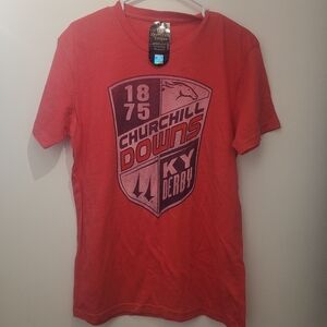 Churchill Downs Womens Red T-Shirt Size Medium NWT